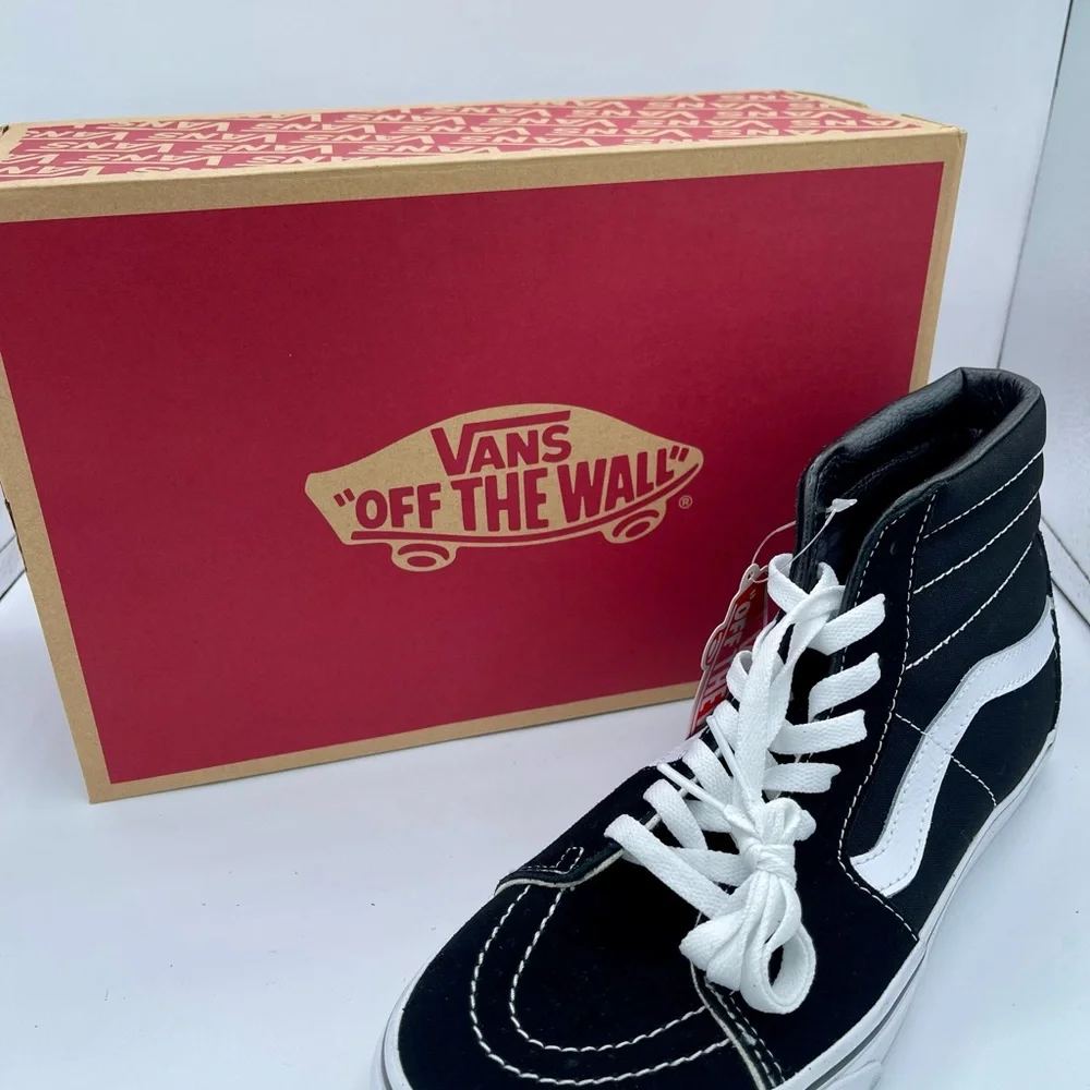 Brand New Vans Sk8-Hi Top Black & White Sneakers - Picture 17 of 17